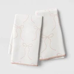 2pk Bow with Lace Trim Kitchen Towels - Room Essentials™