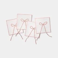 4pk Bow Cocktail Napkins - Room Essentials™