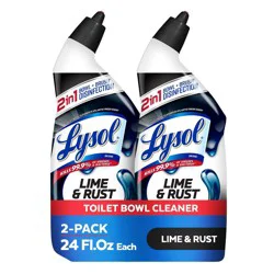 Lysol Lime & Rust Toilet Bowl Cleaners - 2pk: Liquid Cleaner, Plastic Bottle, For Porcelain