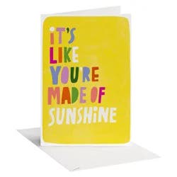 American Greetings Birthday Card for Anyone, Made of Sunshine, Includes Envelope