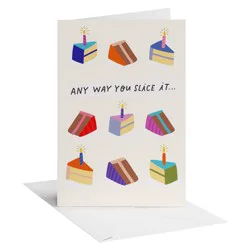 American Greetings Birthday Card for Anyone, Good Things Ahead Cake Slice, Includes Envelope
