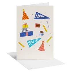 American Greetings Birthday Card for Anyone, Happy You Day Pennants, Includes Envelope