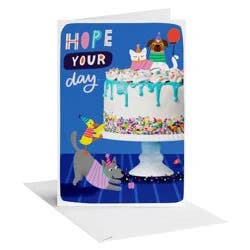 American Greetings Birthday Card for Anyone, Birthday Cake Sprinkled with Fun, Includes Envelope