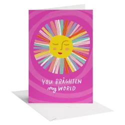 American Greetings Birthday Card for a Friend, Colorful Sun Rays Brighten My World, Includes Envelope