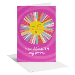 American Greetings Birthday Card for a Friend, Colorful Sun Rays Brighten My World, Includes Envelope