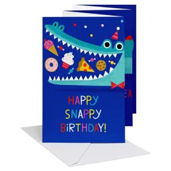 American Greetings Birthday Card for Kids, Big Bite of Fun!, Includes Envelope