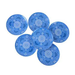 Cook With Color 6pk Melamine Plates Blue
