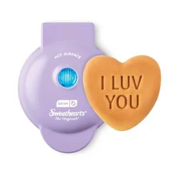Dash x Sweethearts Mini Waffle Maker Purple I luv u