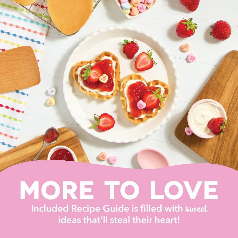 slide 7 of 7, Dash x Sweethearts Mini Waffle Maker Pink XOXO, 1 ct