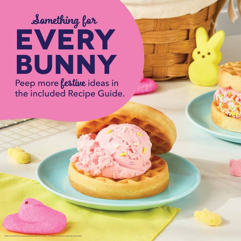 slide 7 of 7, Dash x Peeps Mini Waffle Maker Pink Bunny, 1 ct