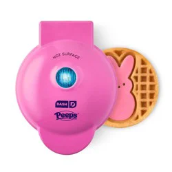 Dash x Peeps Mini Waffle Maker Pink Bunny