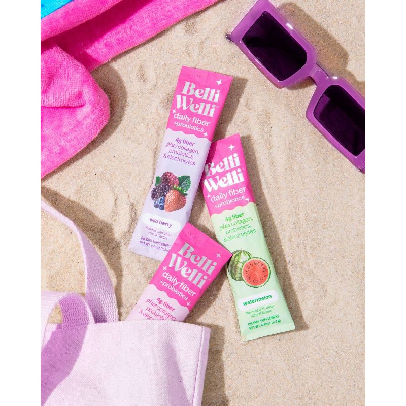 slide 6 of 7, BelliWelli Multivitamins Powder Sticks - Watermelon - 0.4oz, 0.4 oz