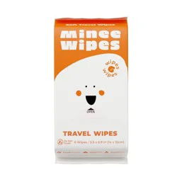 Minee WipesTravel Hand Wipes - Unscented - 6pk