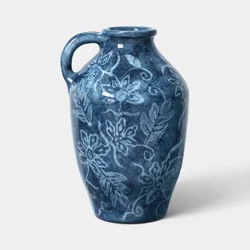 11.5" Painted Short Neck Decorative Vase Terracotta - Threshold™