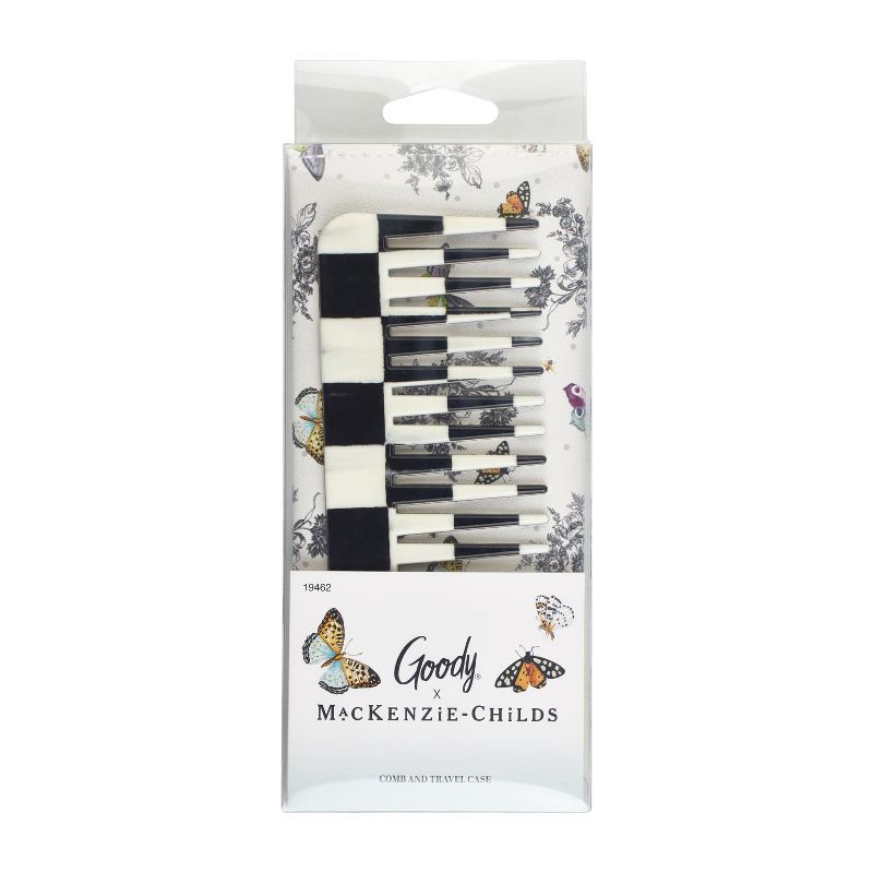 MacKenzie-Childs x Goody Comb and Case Courtly Check and Butterfly