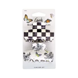 Goody x MacKenzie Childs Medium Claw Clip - Black - 2ct