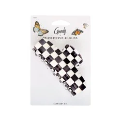 MacKenzie-Childs x Goody Large Claw Clip - Courtly Check: Hair Styling, 6" Height, All Hair Types, 1 Piece