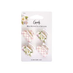 Goody x MacKenzie Childs Mini Claw Clip - Pink - 4ct: Hair Styling, All Hair Types, Trial Size