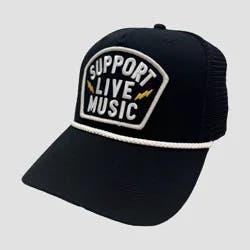 Rock and Roll Hall of Fame Men's Support Live Music Baseball Hat - Black Cream