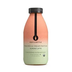 Pop & Bottle Peaches & Cream Matcha Almond Latte - 11 fl oz