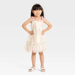 Toddler Girls' Disney Minnie Mouse Floral Tulle Dress - Ivory 4T
