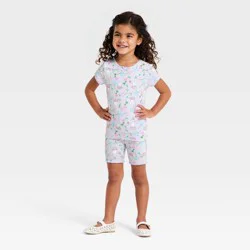 Toddler Girls' 2pc Miffy Pointelle Ribbed T-Shirt & Shorts Set - Purple 5T