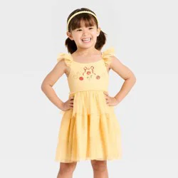Toddler Girls' Disney Beauty & the Beast Belle Tulle Cosplay Ballerina Dress - Yellow 2T