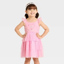 Toddler Girls' Disney Sleeping Beaty Aurora Tulle Cosplay Ballerina Dress - Pink 2T