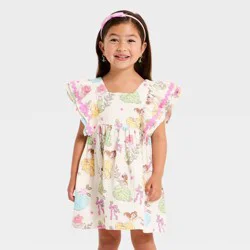 Toddler Girls' Disney Princess Gauze Dress - Ivory 5T