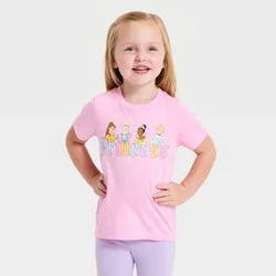 Toddler Girls' Disney Princess Castle T-Shirt - Pink 4T
