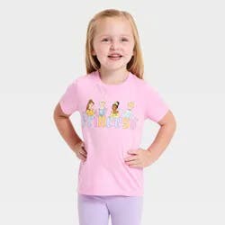 Toddler Girls' Disney Princess Castle T-Shirt - Pink 4T