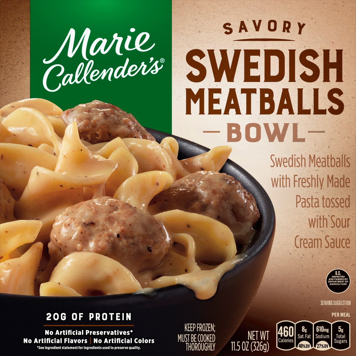 slide 1 of 10, Marie Callender's Savory Swedish Meatballs Bowl 11.5 oz, 11.5 oz