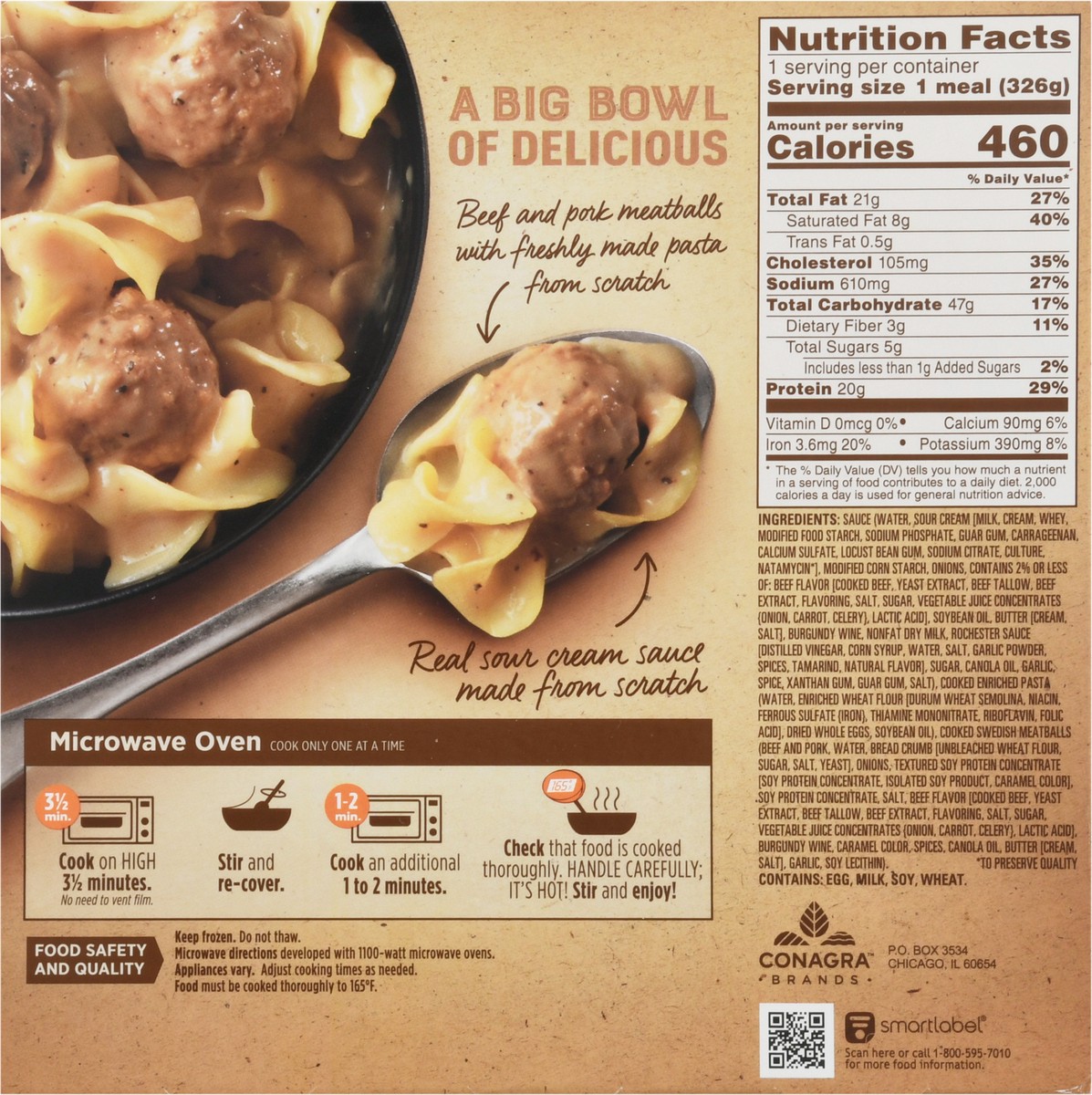 slide 5 of 10, Marie Callender's Savory Swedish Meatballs Bowl 11.5 oz, 11.5 oz