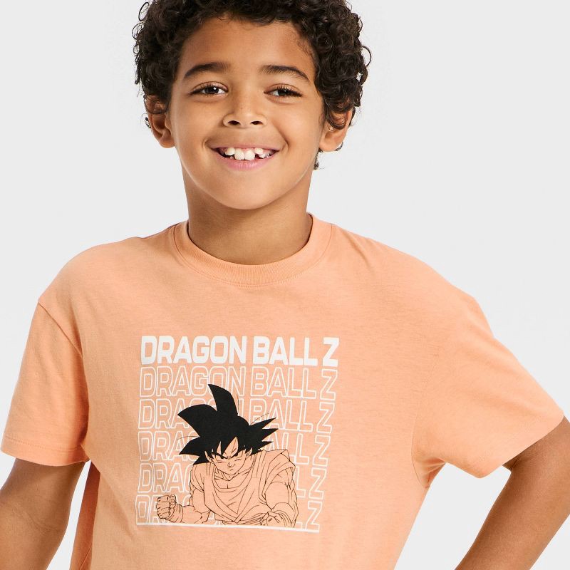 slide 2 of 4, Dragon Ball Z Boys' Dragon Ball-Z Front and Back Graphic Short Sleeve T-Shirt - Orange M, 1 ct