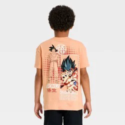 Dragon Ball Z Boys' Dragon Ball-Z Front and Back Graphic Short Sleeve T-Shirt - Orange M