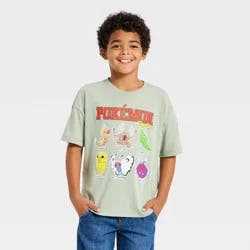 Nintendo Boys' Pokemon Bug Types Short Sleeve Graphic T-Shirt - Green XS