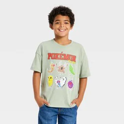Nintendo Boys' Pokemon Bug Types Short Sleeve Graphic T-Shirt - Green S