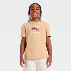 Boys' Tech Deck Front and Back Graphic Short Sleeve T-Shirt - Light Brown XS