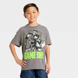 Boys' Sonic the Hedgehog Chaos Short Sleeve Graphic T-Shirt - Charcoal Gray XS
