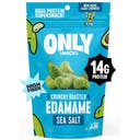 The Only Bean Crunchy Roasted Edamame Bean Snack High Protein Sea Salt - 4oz: Vegan, 14g Protein