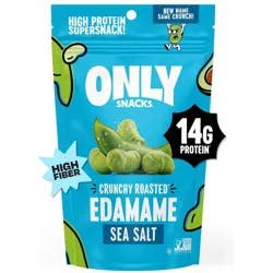 The Only Bean Crunchy Roasted Edamame Bean Snack High Protein Sea Salt - 4oz: Vegan, 14g Protein