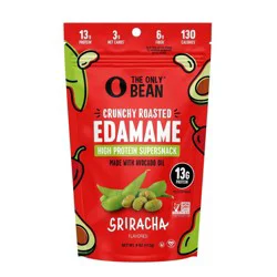 The Only Bean Crunchy Roasted Edamame Bean Snack High Protein Sriracha - 4oz