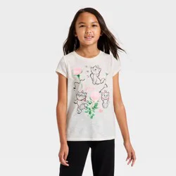 Girls' Disney Marie Amor Short Sleeve Graphic T-Shirt - Ivory XS