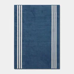 5'x7' Blue with Ivory Side Stripes Dorm Area Rug - Threshold™
