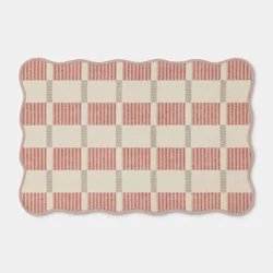 2'x3' Scalloped Dorm Scatter Accent Rug Pink/Blue/Ivory - Threshold™