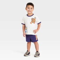 Toddler Boys' 2pc Bluey Athletic T-Shirt & Shorts Set - White 4T
