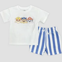 Toddler Boys' 2pc Paw Patrol T-Shirt & Shorts Set - Blue 2T
