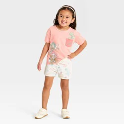 Toddler Girls' 2pc Disney Toy Story T-Shirt & Short Set - Pink 5T