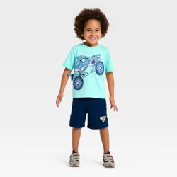 Toddler Boys' 2pc Monster Jam Megalodon T-Shirt & Shorts Set - Blue 18M