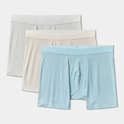 Pair of Thieves Men's Quick Dry Poly 3pk Boxer Briefs - Light Blue L
